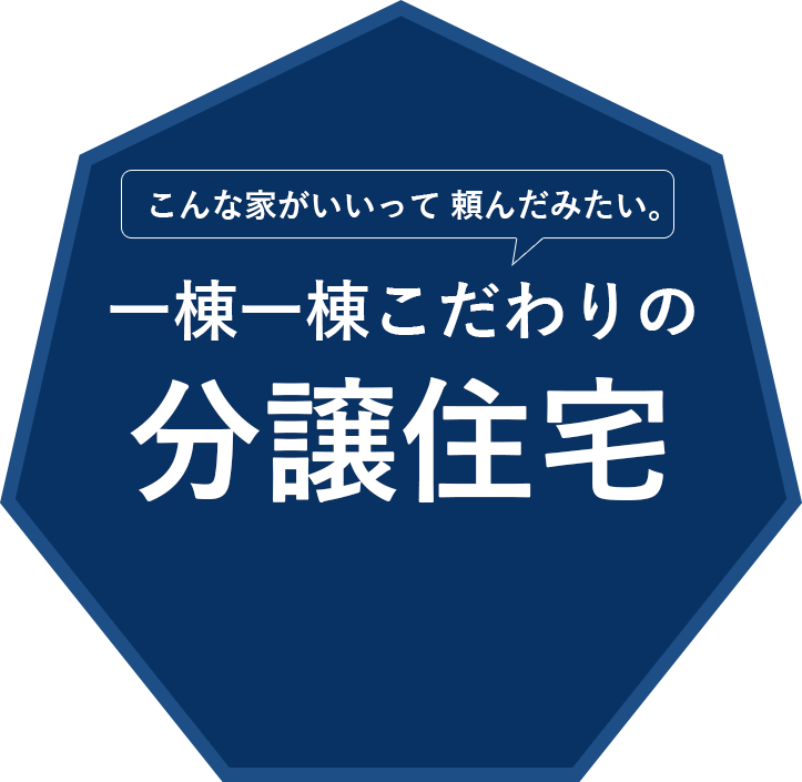 一棟一棟こだわりの分譲住宅​