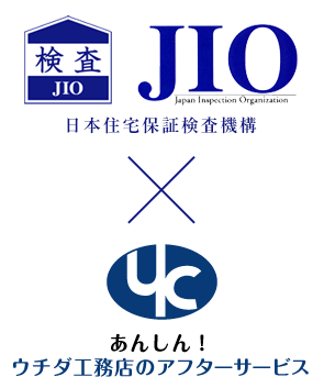 検査JIO 日本住宅保証検査機構 × あんしん！ウチダ工務店のアフターサービス